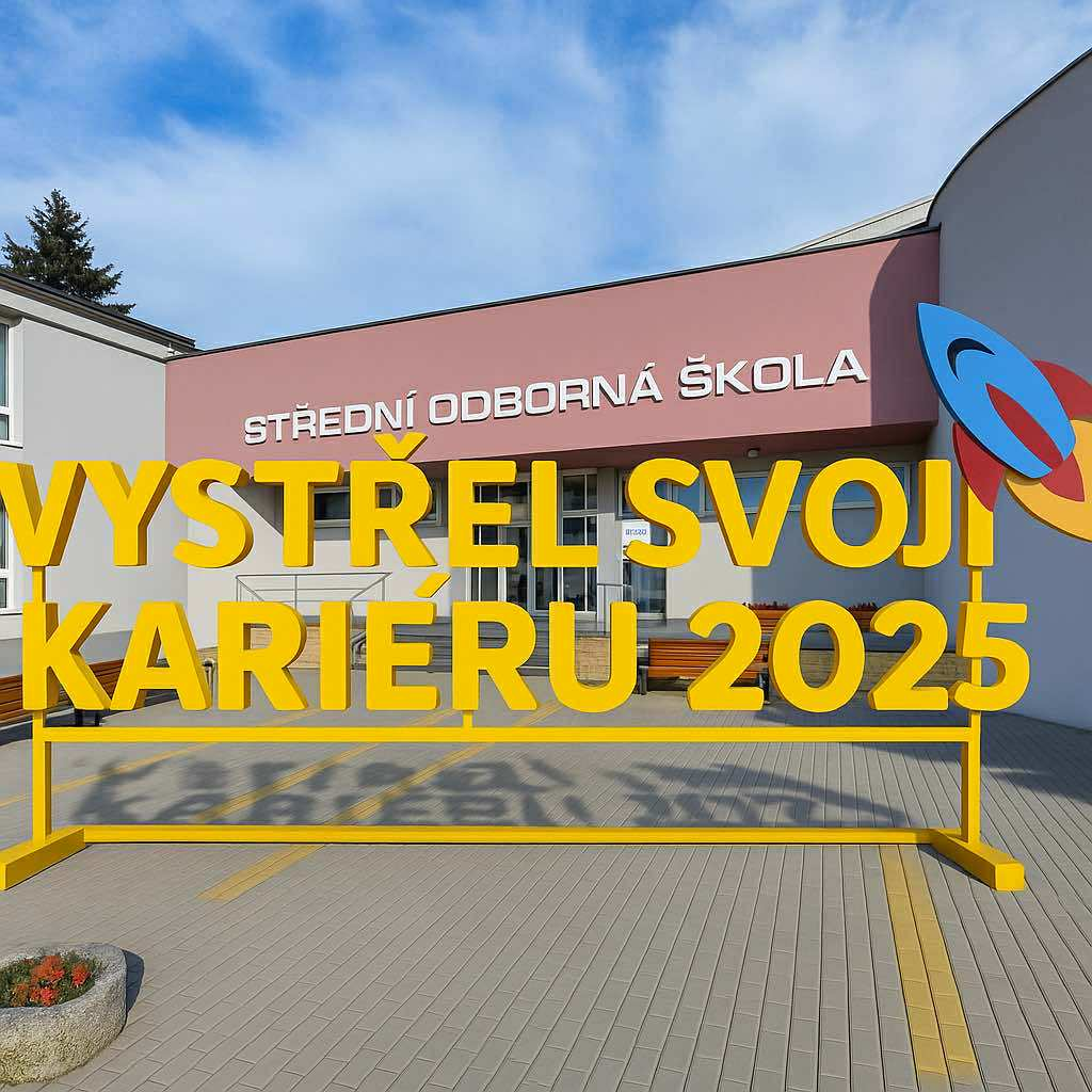 Plakát veletrhu Vystřel svoji kariéru — 24. září 2025, SOŠ Bruntál